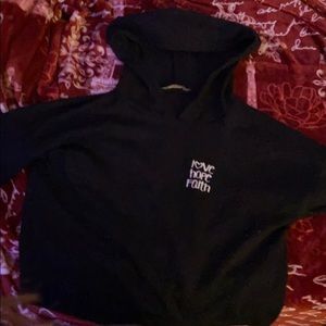 black love hope faith crop top